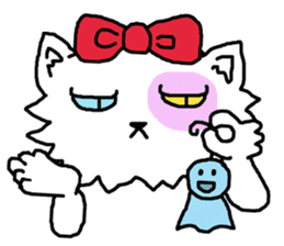 Ugly Cat.she is a girl. sticker #4550699
