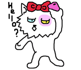 Ugly Cat.she is a girl. sticker #4550706