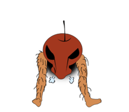 Foot apple sticker #4552341