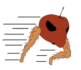 Foot apple sticker #4552356