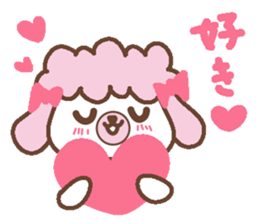 In Love poodle sticker #4553360