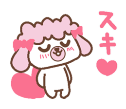 In Love poodle sticker #4553361
