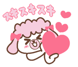 In Love poodle sticker #4553362