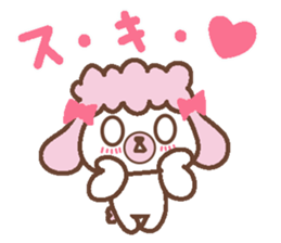 In Love poodle sticker #4553364