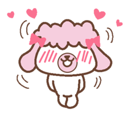In Love poodle sticker #4553373