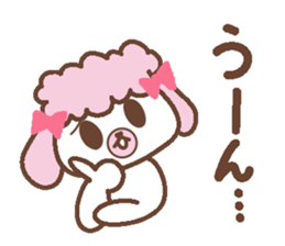 In Love poodle sticker #4553374