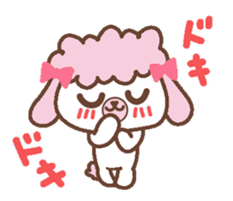 In Love poodle sticker #4553384