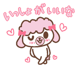 In Love poodle sticker #4553389