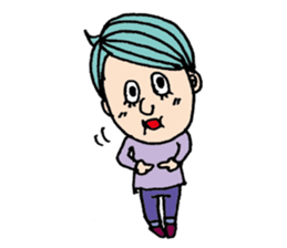 American, colorful pleasant friends sticker #4555399