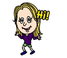 American, colorful pleasant friends sticker #4555401