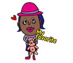 American, colorful pleasant friends sticker #4555404