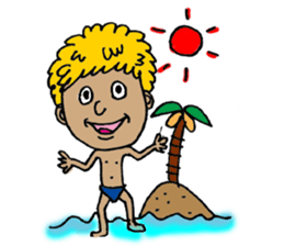 American, colorful pleasant friends sticker #4555411