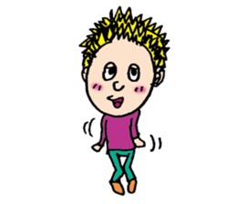 American, colorful pleasant friends sticker #4555414