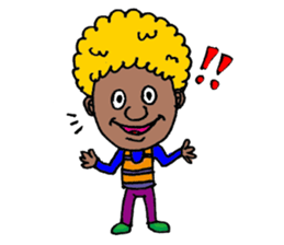American, colorful pleasant friends sticker #4555416
