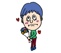 American, colorful pleasant friends sticker #4555424