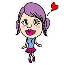 American, colorful pleasant friends sticker #4555430