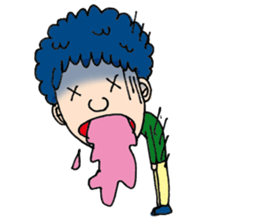 American, colorful pleasant friends sticker #4555431