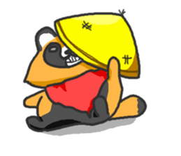 Hide of a racoon dog sticker #4555837