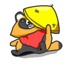 Hide of a racoon dog sticker #4555837