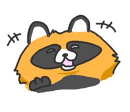 Hide of a racoon dog sticker #4555840