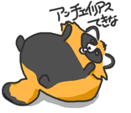 Hide of a racoon dog sticker #4555845