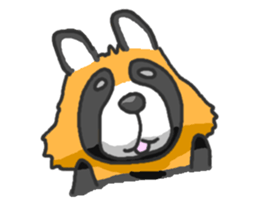 Hide of a racoon dog sticker #4555849