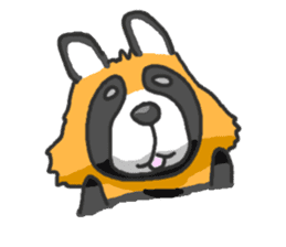 Hide of a racoon dog sticker #4555849