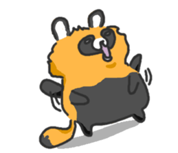 Hide of a racoon dog sticker #4555852