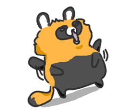 Hide of a racoon dog sticker #4555852