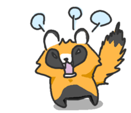 Hide of a racoon dog sticker #4555853