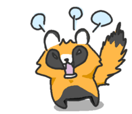 Hide of a racoon dog sticker #4555853