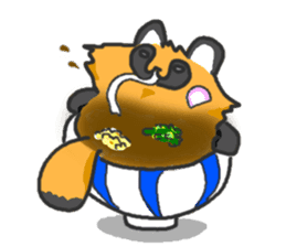 Hide of a racoon dog sticker #4555855