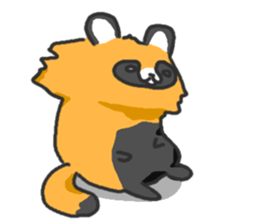 Hide of a racoon dog sticker #4555857