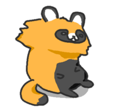 Hide of a racoon dog sticker #4555857