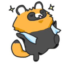 Hide of a racoon dog sticker #4555859