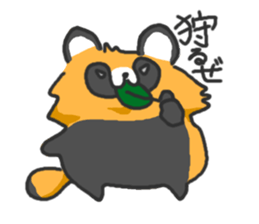 Hide of a racoon dog sticker #4555862