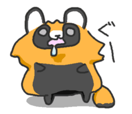 Hide of a racoon dog sticker #4555866