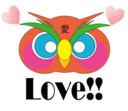 OWL of HAPPINESS sticker #4556697