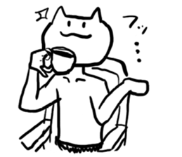white bodysuit cats sticker #4557657