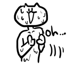 white bodysuit cats sticker #4557666