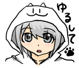 white bodysuit cats sticker #4557671