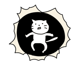 Ennui white cat sticker #4558238