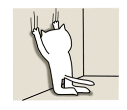 Ennui white cat sticker #4558240