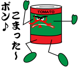 kabuki pose of tomato cans sticker #4560107