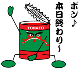kabuki pose of tomato cans sticker #4560108