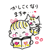 Baby and cat sticker #4560482