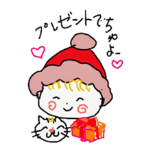 Baby and cat sticker #4560488