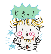 Baby and cat sticker #4560511