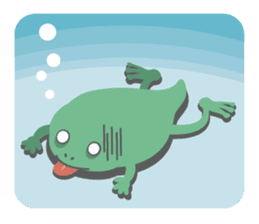 huubHR Frog and Tadpole sticker #4561718