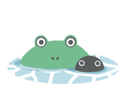 huubHR Frog and Tadpole sticker #4561739